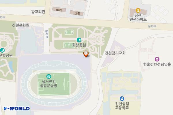 생거진천종합운동장 위치 지도 — 충청북도 진천군 진천읍 문화로 69-11