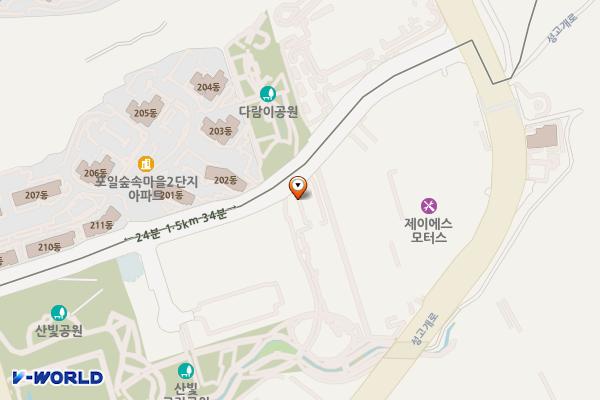 산빛근린공영주차장 위치 지도 — 경기도 의왕시 이미로 34