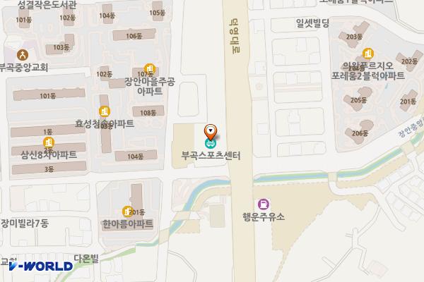 부곡스포츠센터 위치 지도 — 경기도 의왕시 부곡시장길 77
