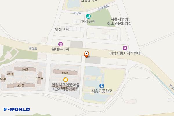 시흥고 공영주차장 위치 지도 — 경기도 시흥시 하상동 379