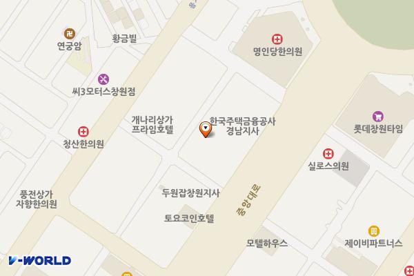 STX오션타워 위치 지도 — 경상남도 창원시 성산구 중앙대로 105