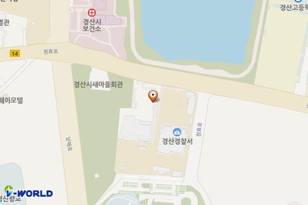 경상북도교육청정보센터 위치 지도 — 경상북도 경산시 원효로 60