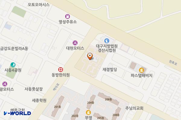 경산세무서 위치 지도 — 경상북도 경산시 박물관로 3