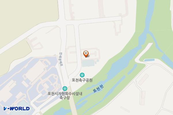 포천도시공사(포천축구공원스포츠센터) 위치 지도 — 경기도 포천시 신북면 신평로16번길 207-1