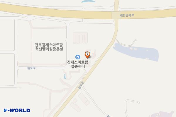 김제스마트팜혁신밸리 위치 지도 — 전북특별자치도 김제시 백구면 황토로 1079