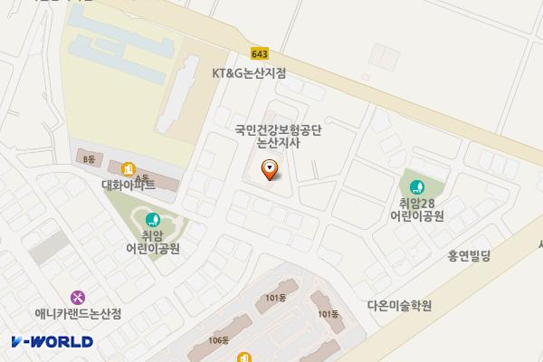 국민건강보험공단 논산지사 위치 지도 — 충청남도 논산시 중앙로384번길 62