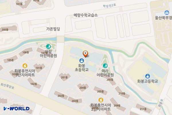 화봉초등학교 위치 지도 — 울산광역시 북구 화산로 42