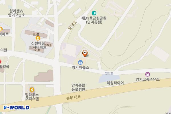 양지근린공원 위치 지도 — 경기도 용인시 처인구 양지면 양지리 산 32-13