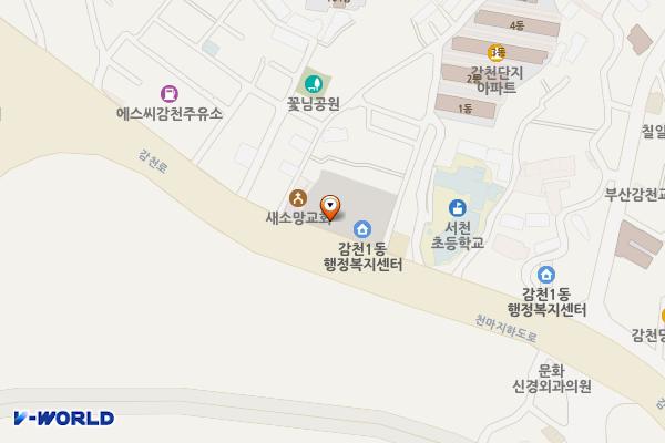 감천1동복합센터 위치 지도 — 부산광역시 사하구 감천로93번길 2