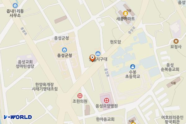 음성군청 위치 지도 — 충청북도 음성군 음성읍 중앙로177번길 8