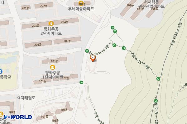 학산요양병원 공영주차장 위치 지도 — 전북특별자치도 전주시 완산구 평화동1가 448-1
