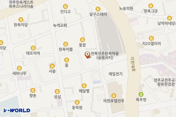 한옥마을(2) 위치 지도 — 전북특별자치도 전주시 완산구 어진길 30-10