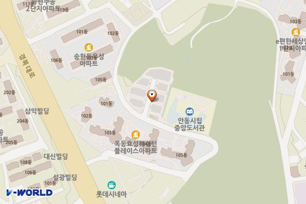 옥현공원공영주차장 위치 지도 — 경상북도 안동시 옥동 732 