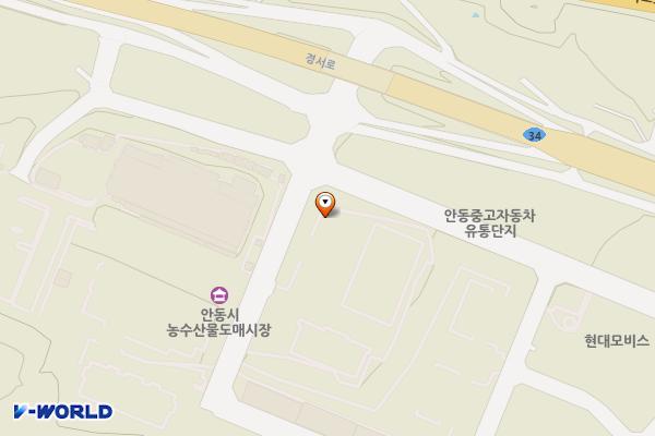 안동시농수산물도매시장사무소 위치 지도 — 경상북도 안동시 풍산읍 유통단지길 99
