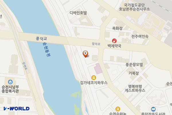 역세권 생태 비즈니스센터 위치 지도 — 전남광주통합특별시 순천시 역전광장3길 54