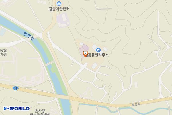 감물면사무소 위치 지도 — 충청북도 괴산군 감물면 충민로신대길 13