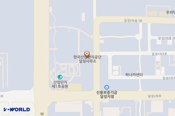 대구시_한국산업단지공단달성사무소 위치 지도 — 대구광역시 달성군 구지면 달성2차동1로 109