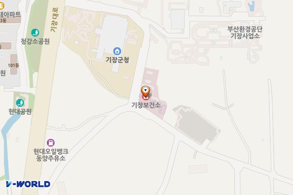 군청사부설주차장 위치 지도 — 부산광역시 기장군 기장읍 기장대로 560