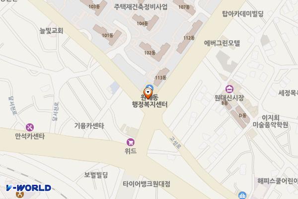 대구시_원대동행정복지센터 위치 지도 — 대구광역시 서구 달서로 257