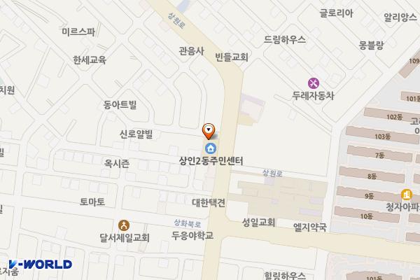 대구시_상인2동행정복지센터 위치 지도 — 대구광역시 달서구 상원로 27