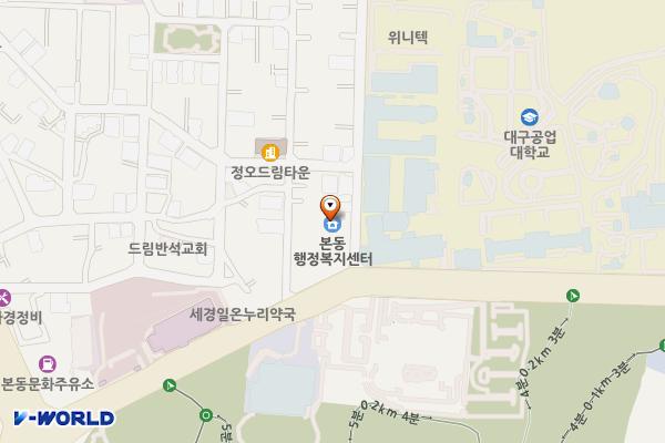 대구시_본동행정복지센터 위치 지도 — 대구광역시 달서구 구마로26길 62