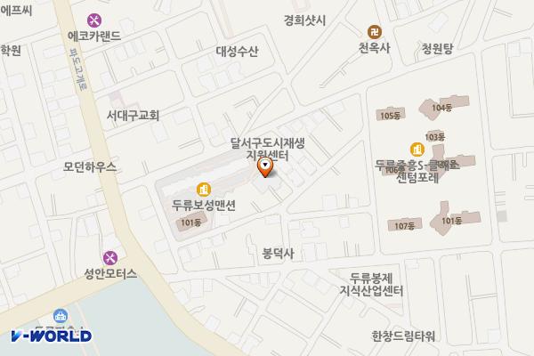 대구시_두류 12동 행정복지센터 위치 지도 — 대구광역시 달서구 두류길 141-8
