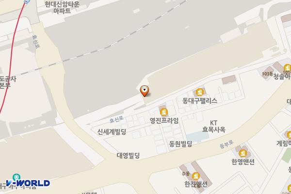 대구시_동대구복합환승센터 위치 지도 — 대구광역시 동구 효신로 88