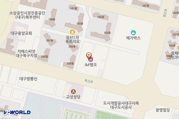 대구시_대구은행 제2본점영업부 위치 지도 — 대구광역시 북구 옥산로 111