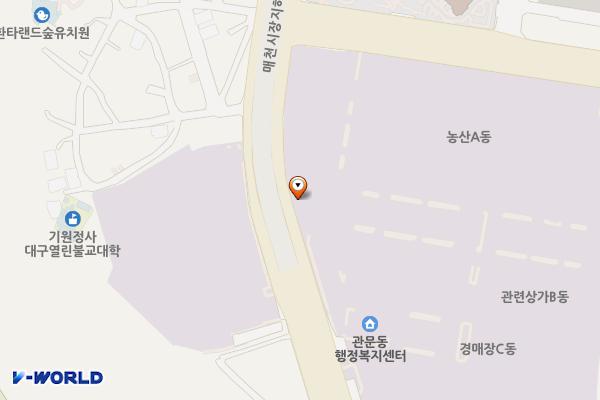 대구시_농수산물도매시장 위치 지도 — 대구광역시 북구 매천로18길 34