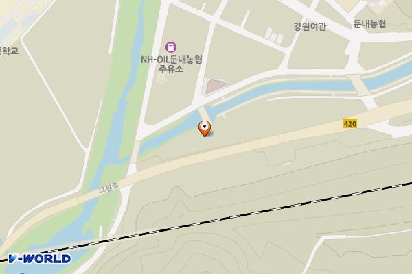 둔내자포1공영주차장 위치 지도 — 강원특별자치도 횡성군 둔내면 자포곡리 418