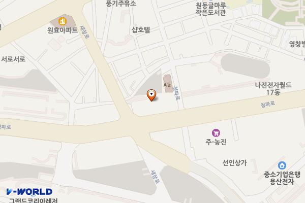 나진전자월드상가 위치 지도 — 서울특별시 용산구 청파로 109