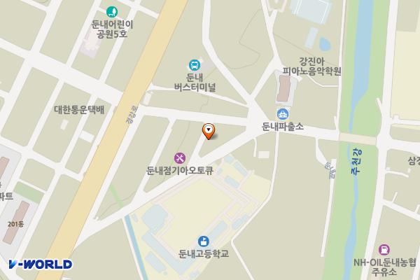 철기시대 유적지 공영주차장 위치 지도 — 강원특별자치도 횡성군 둔내면 둔방내리 594