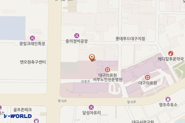 대구의료원국화원 위치 지도 — 대구광역시 서구 평리로 157