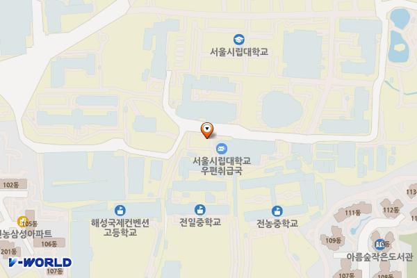 서울시립대학교 자연과학관 위치 지도 — 서울특별시 동대문구 서울시립대로 163