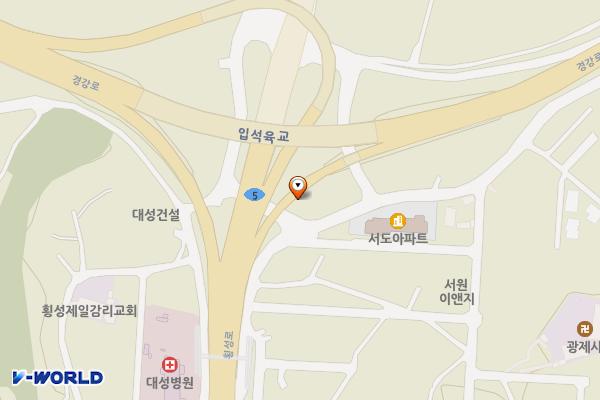 서도2차아파트 앞 공영주차장 위치 지도 — 강원특별자치도 횡성군 횡성읍 입석리 90