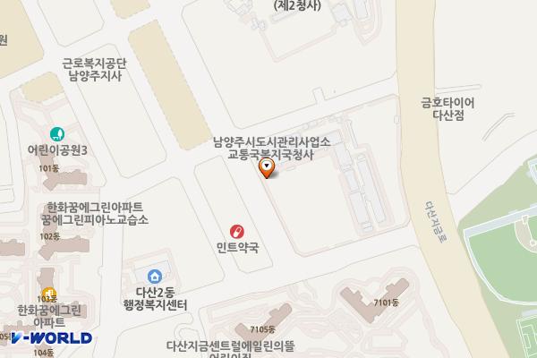 남양주 도시관리사업소 위치 지도 — 경기도 남양주시 다산동 6206