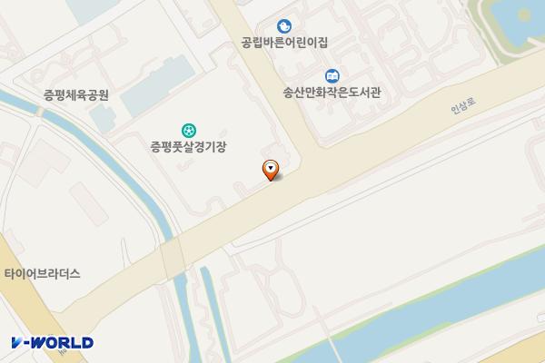 증평종합스포츠센터 위치 지도 — 충청북도 증평군 증평읍 인삼로 23