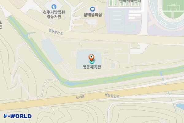 영동체육관 위치 지도 — 충청북도 영동군 영동읍 매천리 322-19