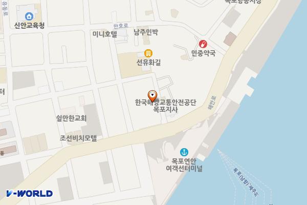 (구)목포세관창고 위치 지도 — 전남광주통합특별시 목포시 해안로177번길 10
