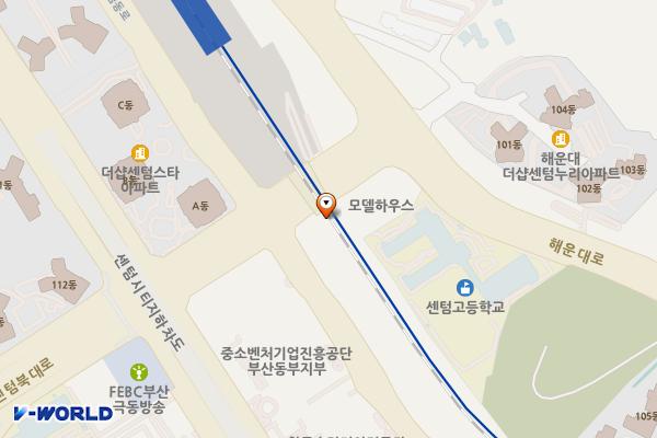 해운대센텀시티 위치 지도 — 부산광역시 해운대구 해운대로 210