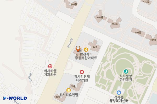 위시티일산자이 지하1층 위치 지도 — 경기도 고양시 일산동구 위시티2로11번길 45