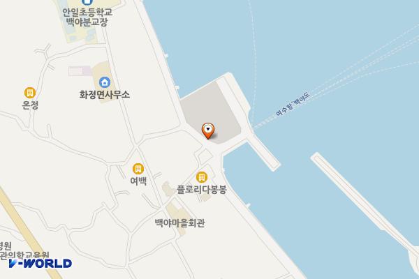 백야항공영주차장 위치 지도 — 전남광주통합특별시 여수시 백야리 58-7