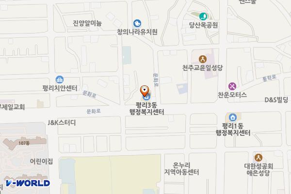 대구시_평리3동행정복지센터 위치 지도 — 대구광역시 서구 문화로 261