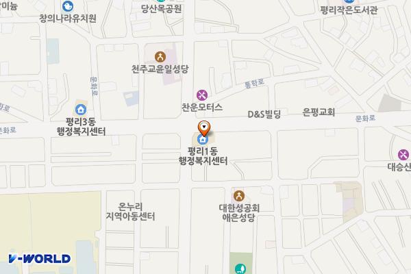 대구시_평리1동행정복지센터 위치 지도 — 대구광역시 서구 문화로 280