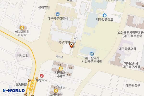 대구시_북구청 위치 지도 — 대구광역시 북구 옥산로 65
