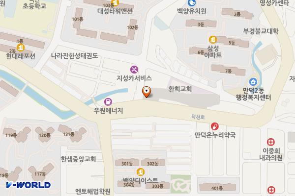 만덕2동사무소앞 위치 지도 — 부산광역시 북구 만덕동 275-2