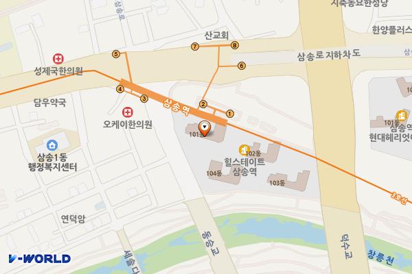 힐스테이트삼송역 102동 위치 지도 — 경기도 고양시 덕양구 동송로 70