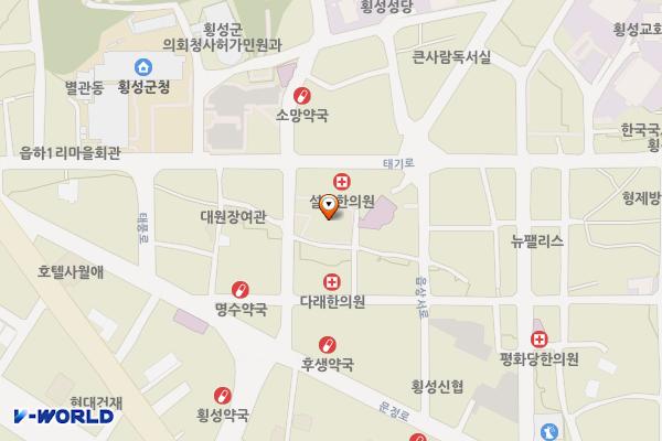 횡성전통시장 제2주차장 위치 지도 — 강원특별자치도 횡성군 횡성읍 읍상리 288-49