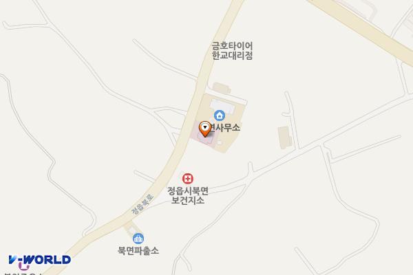 북면사무소 위치 지도 — 전북특별자치도 정읍시 북면 정읍북로 570