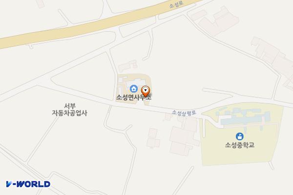 소성면사무소 위치 지도 — 전북특별자치도 정읍시 소성면 소성상평로 19